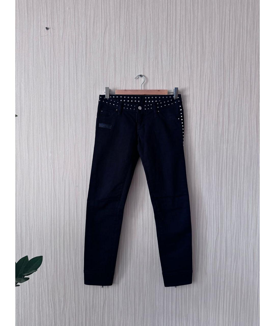 DSQUARED2 Черные хлопковые джинсы слим, фото 7