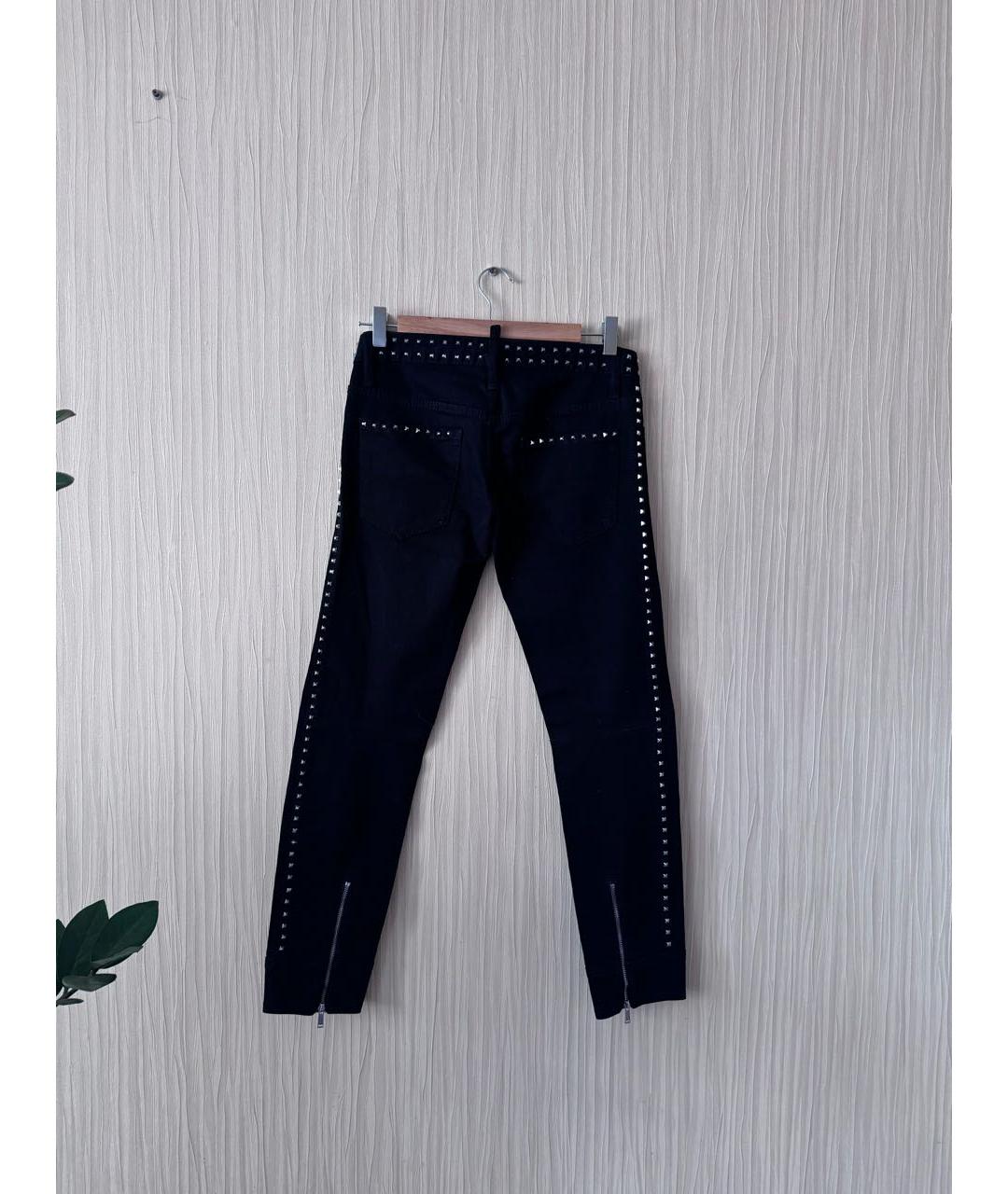 DSQUARED2 Черные хлопковые джинсы слим, фото 2
