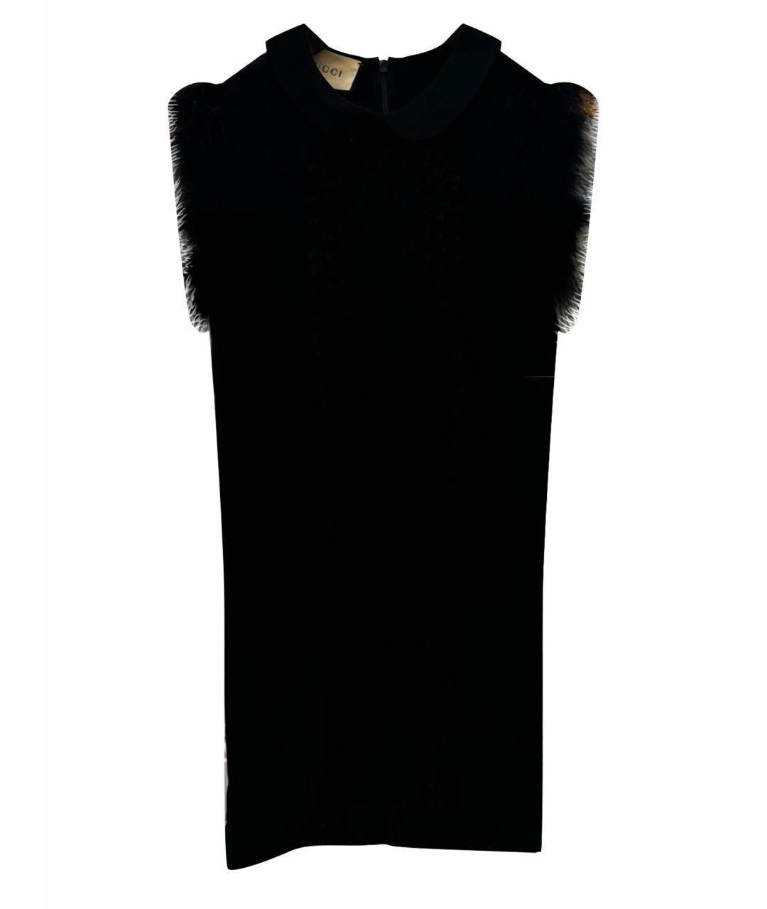 GUCCI Черное полиамидовое платье, фото 1