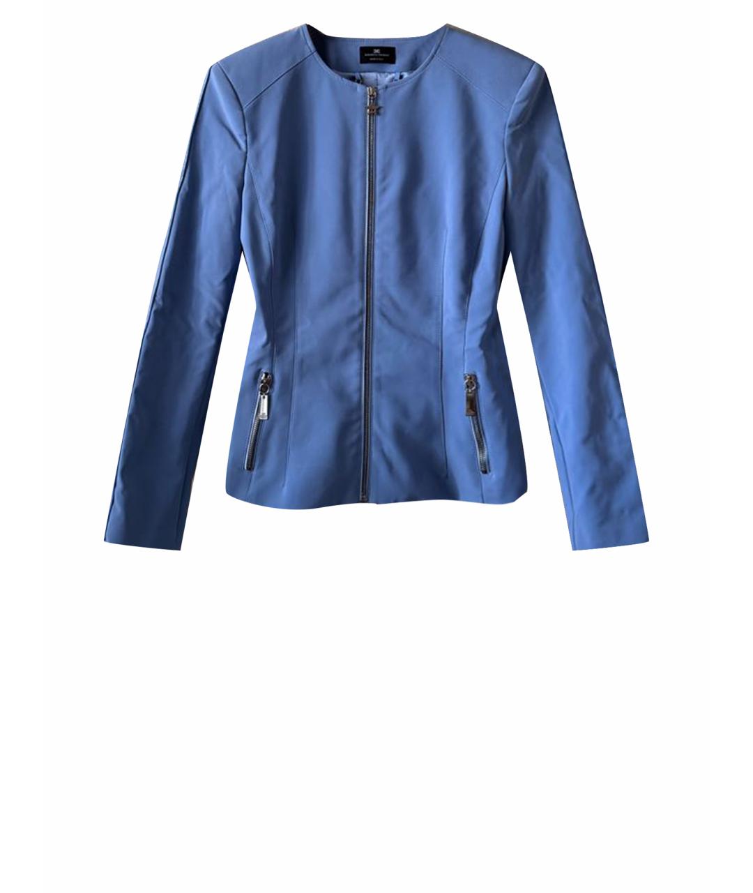 ELISABETTA FRANCHI Голубой полиамидовый жакет/пиджак, фото 1