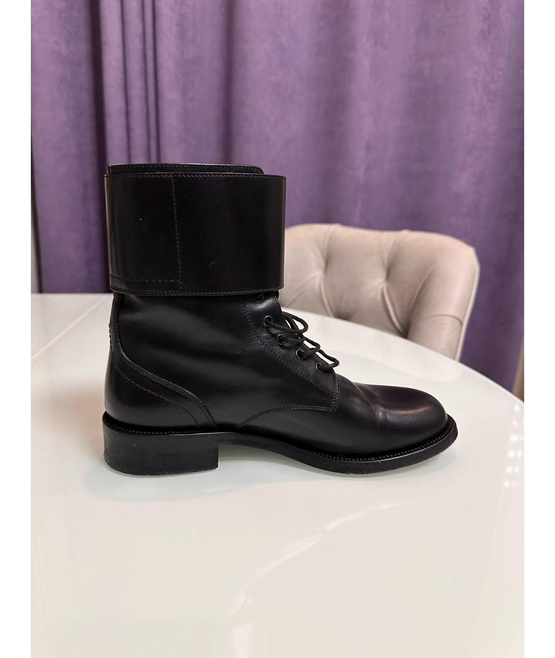 SAINT LAURENT Черные кожаные ботинки, фото 8