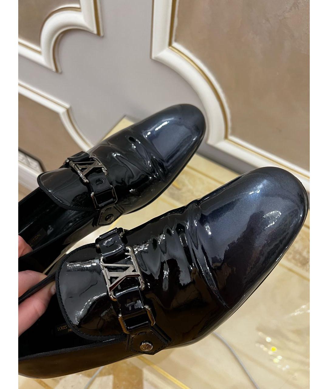 LOUIS VUITTON PRE-OWNED Черные туфли из лакированной кожи, фото 8