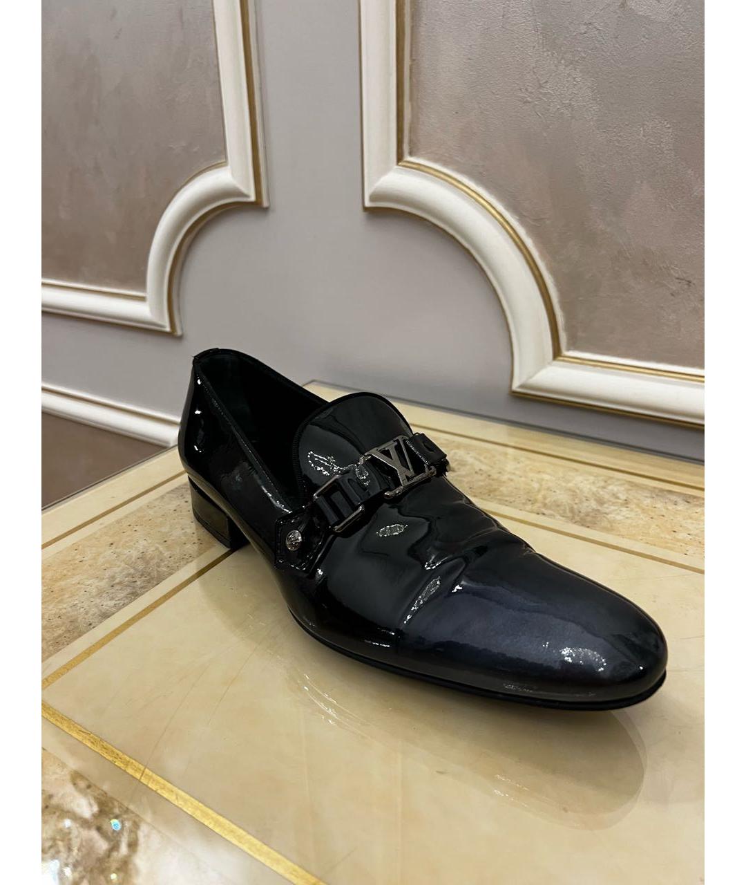 LOUIS VUITTON PRE-OWNED Черные туфли из лакированной кожи, фото 9