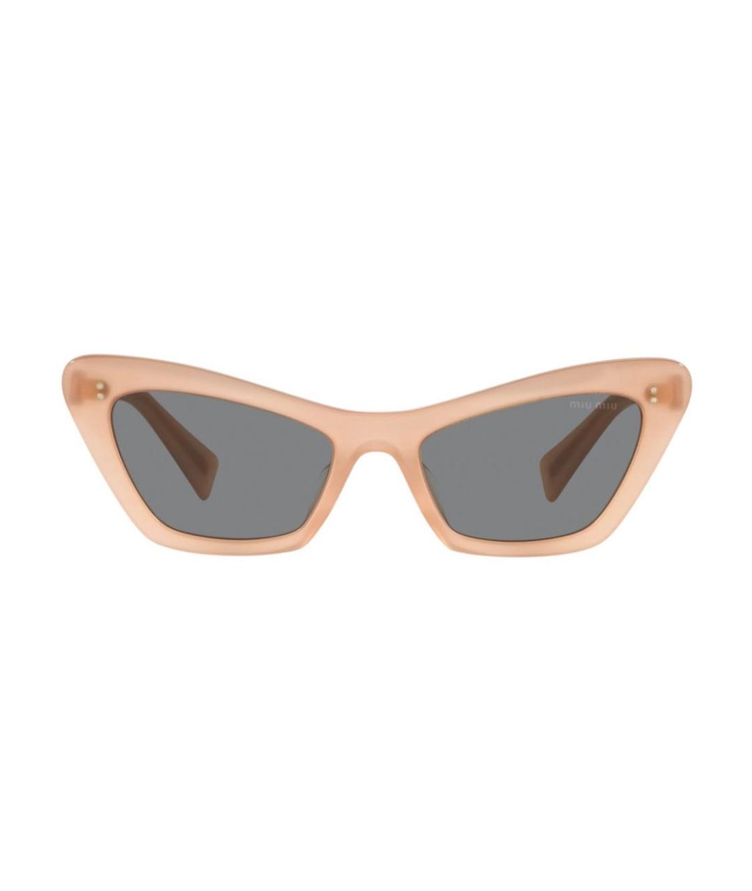 MIU MIU Бежевые пластиковые солнцезащитные очки, фото 1
