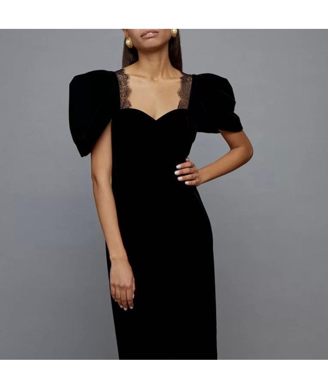 12 STOREEZ Черное бархатное вечернее платье, фото 3