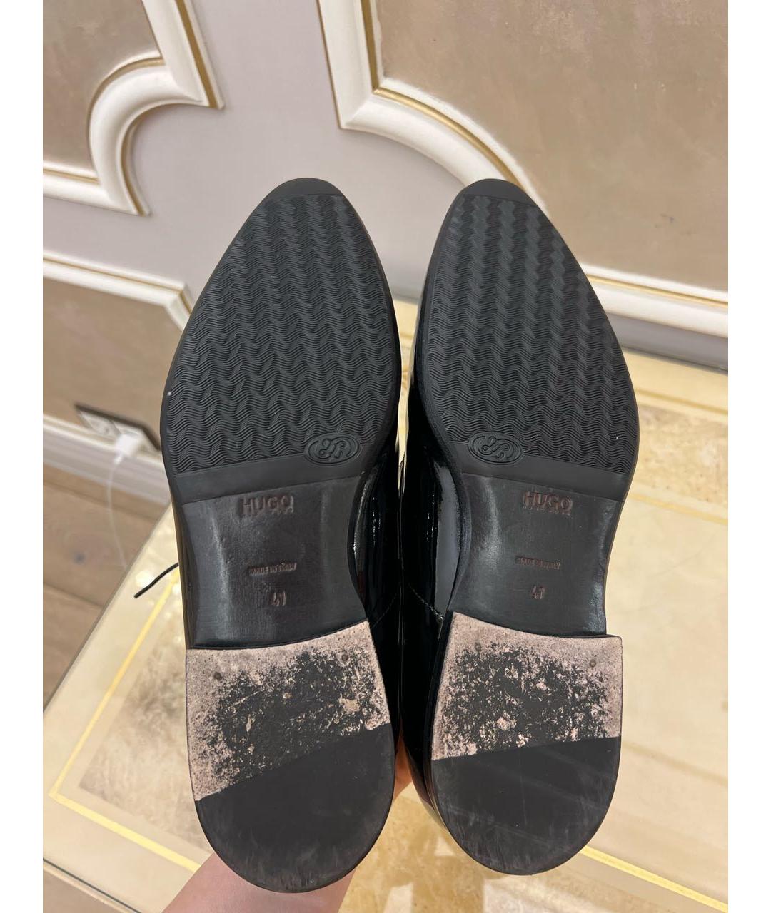 HUGO BOSS Черные туфли из лакированной кожи, фото 6