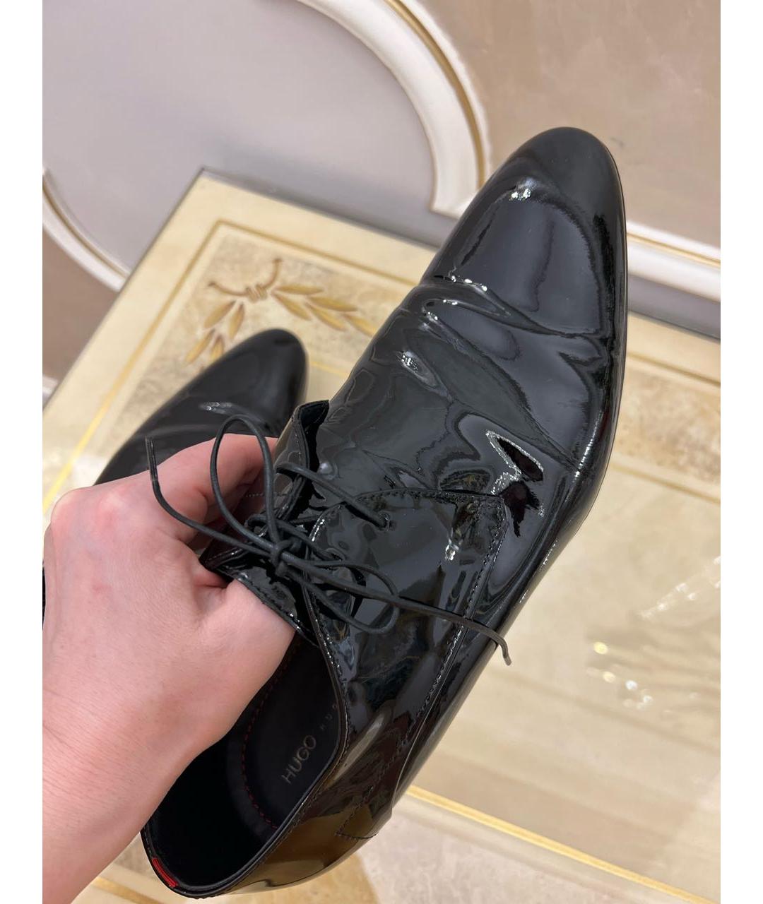 HUGO BOSS Черные туфли из лакированной кожи, фото 8