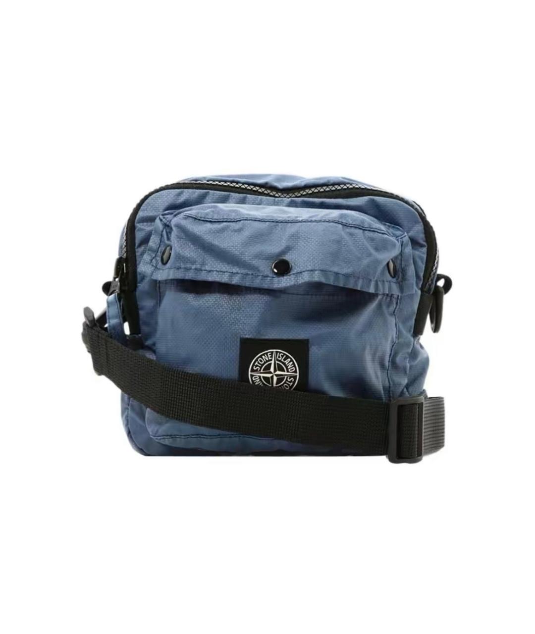 STONE ISLAND Синяя синтетическая сумка на плечо, фото 1