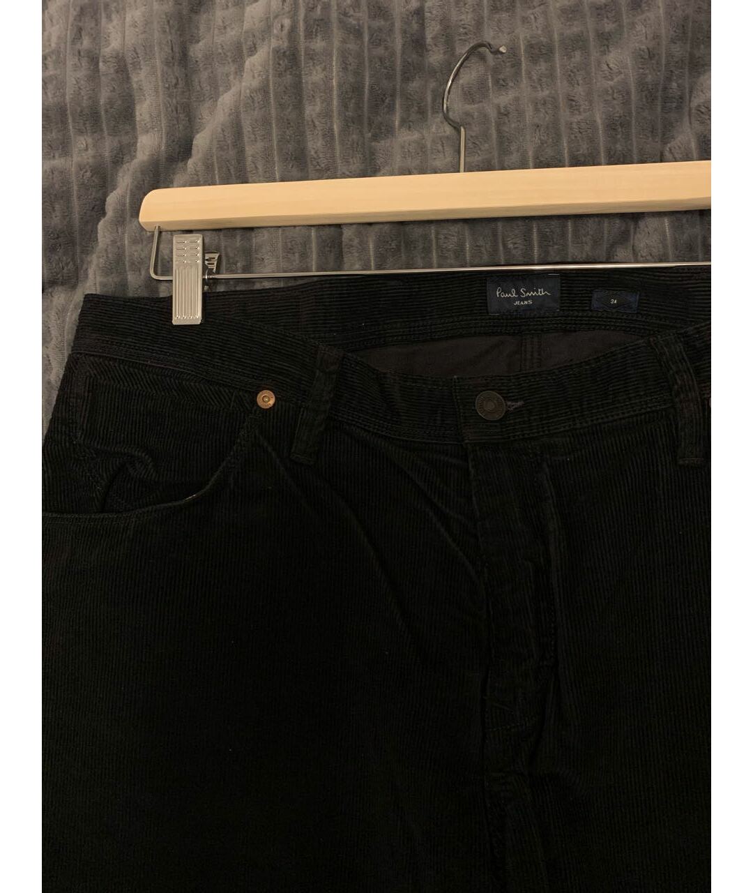 PAUL SMITH Черные хлопковые прямые джинсы, фото 4