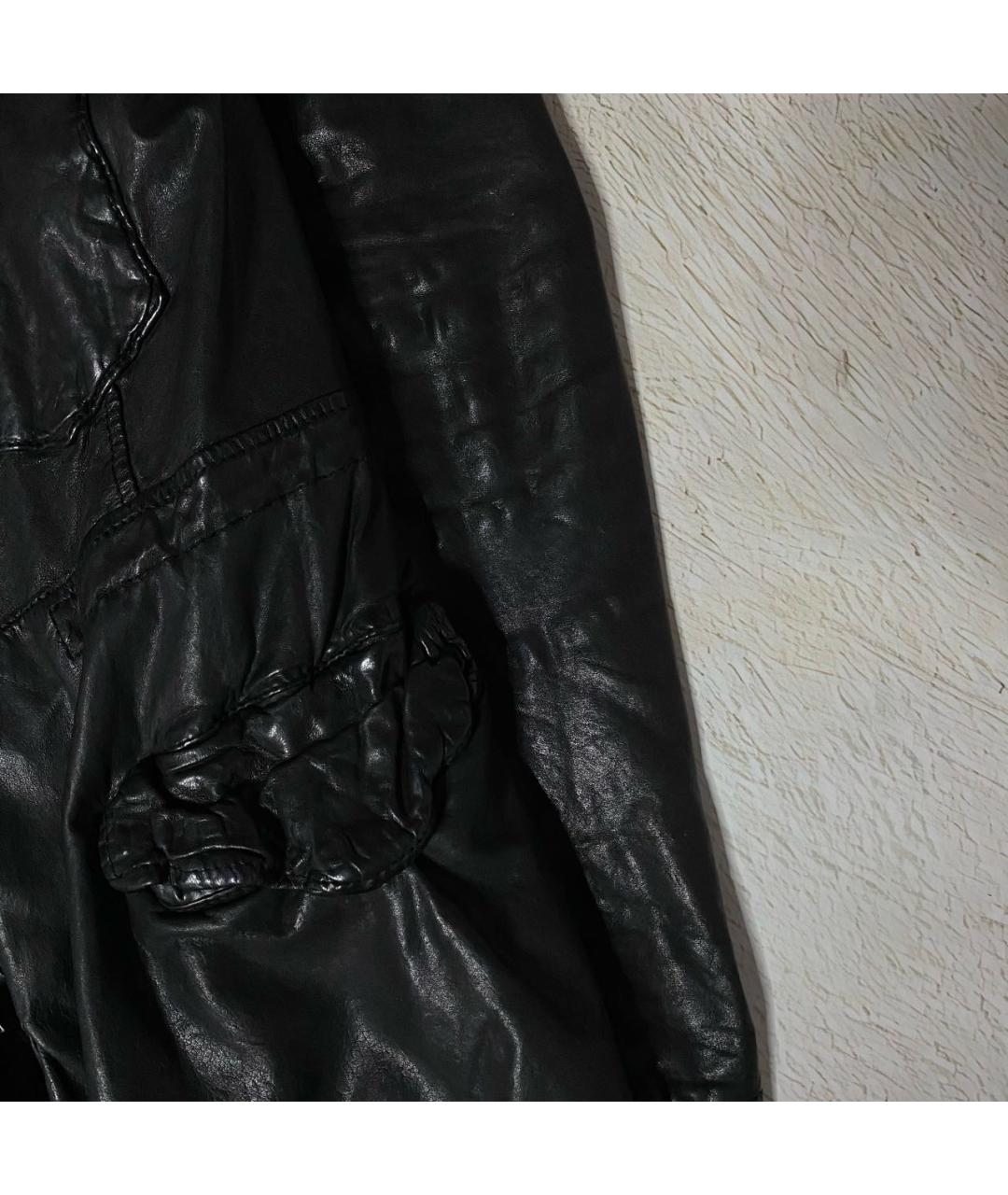 GIORGIO BRATO Черная кожаная куртка, фото 6