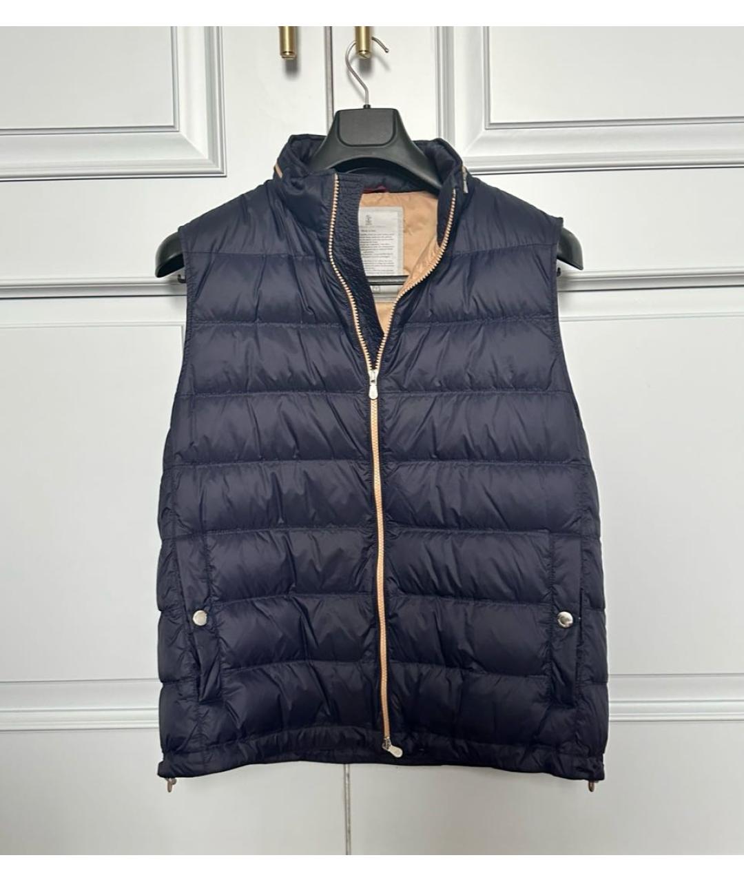 BRUNELLO CUCINELLI Темно-синий полиэстеровый жилет, фото 2