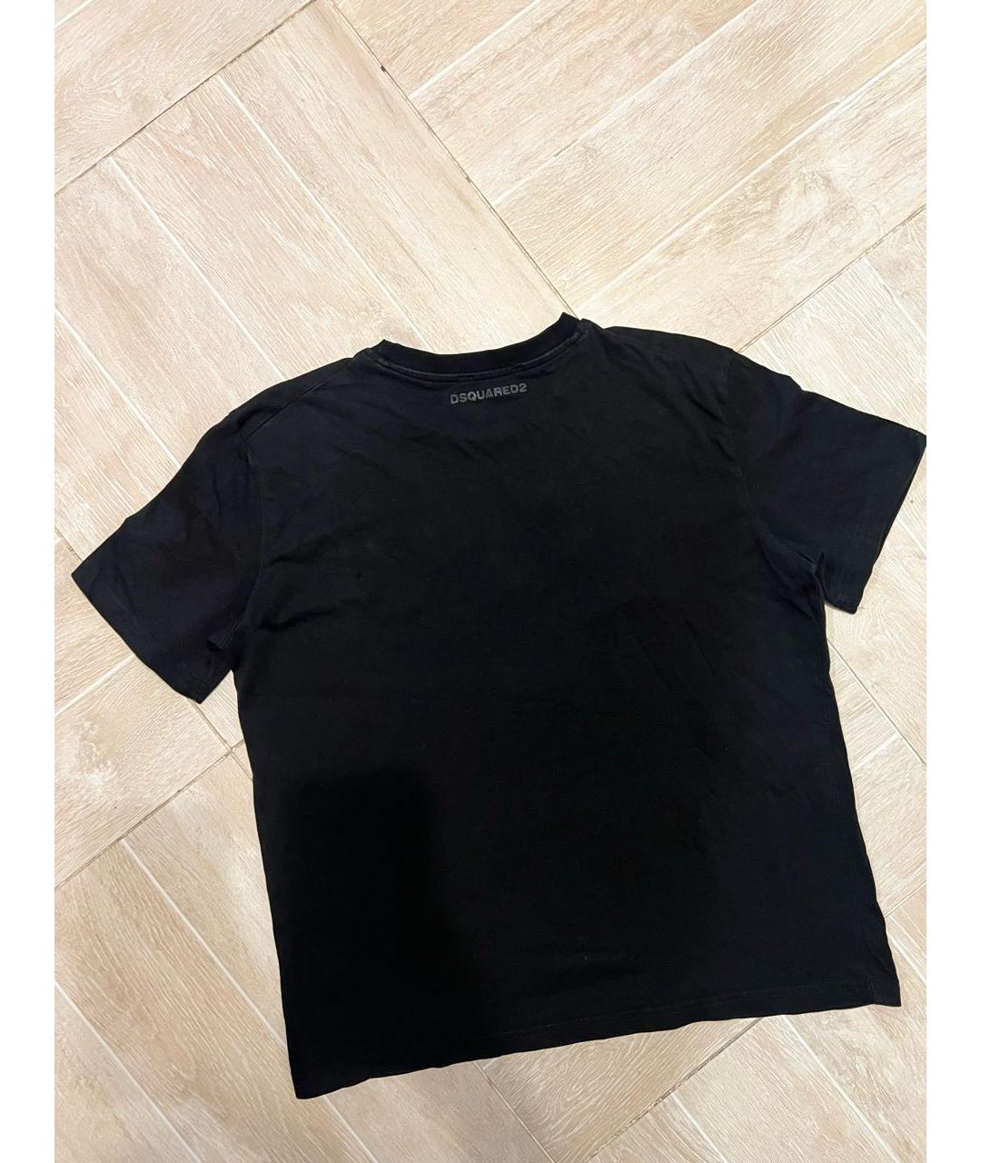 DSQUARED2 Черная хлопковая футболка, фото 2