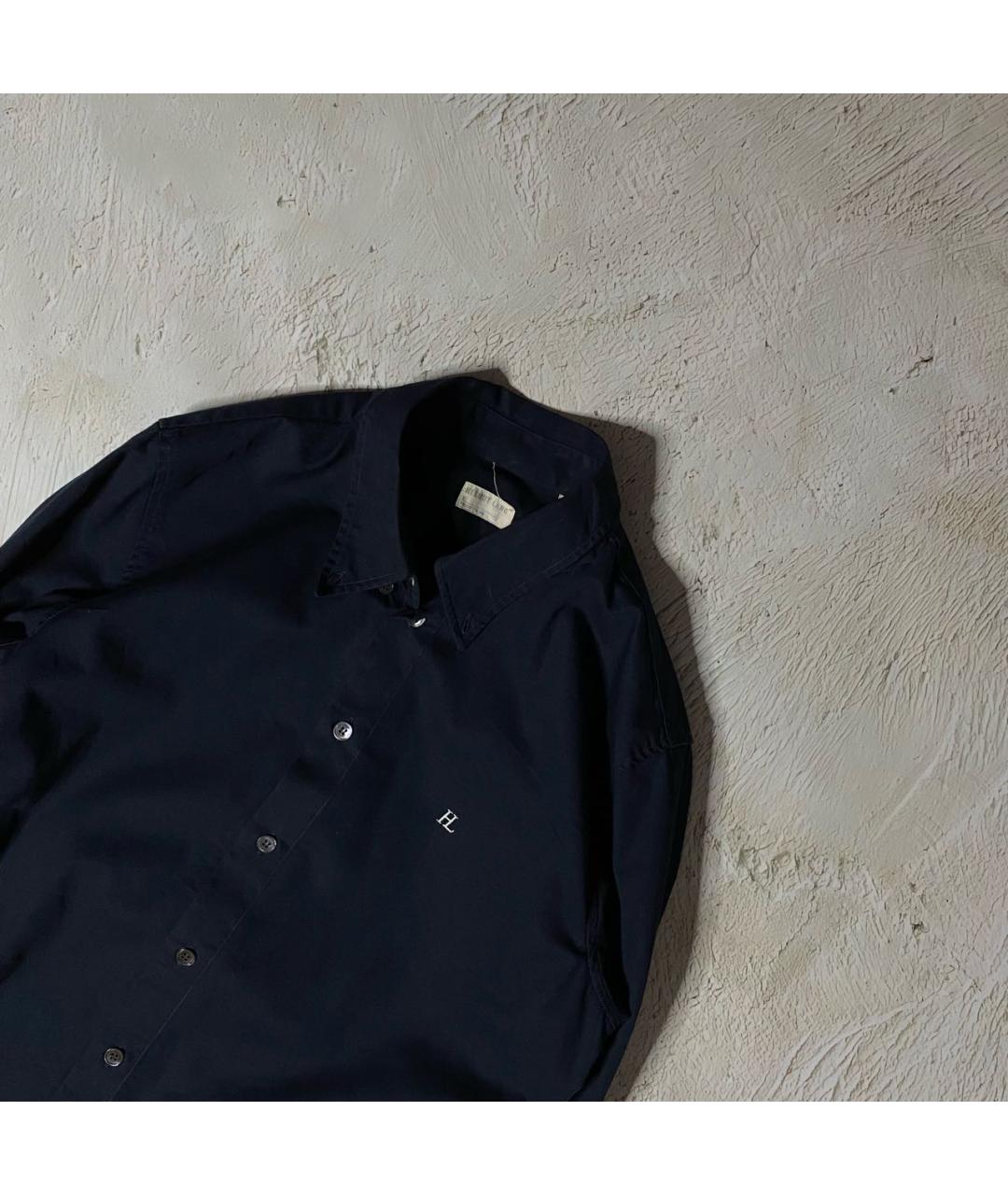 HELMUT LANG Черная хлопковая классическая рубашка, фото 4