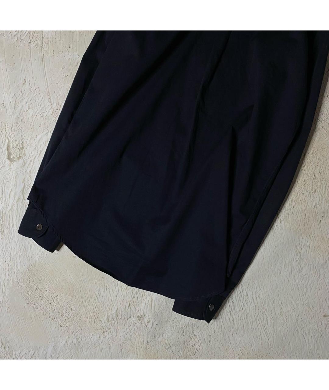 HELMUT LANG Черная хлопковая классическая рубашка, фото 5