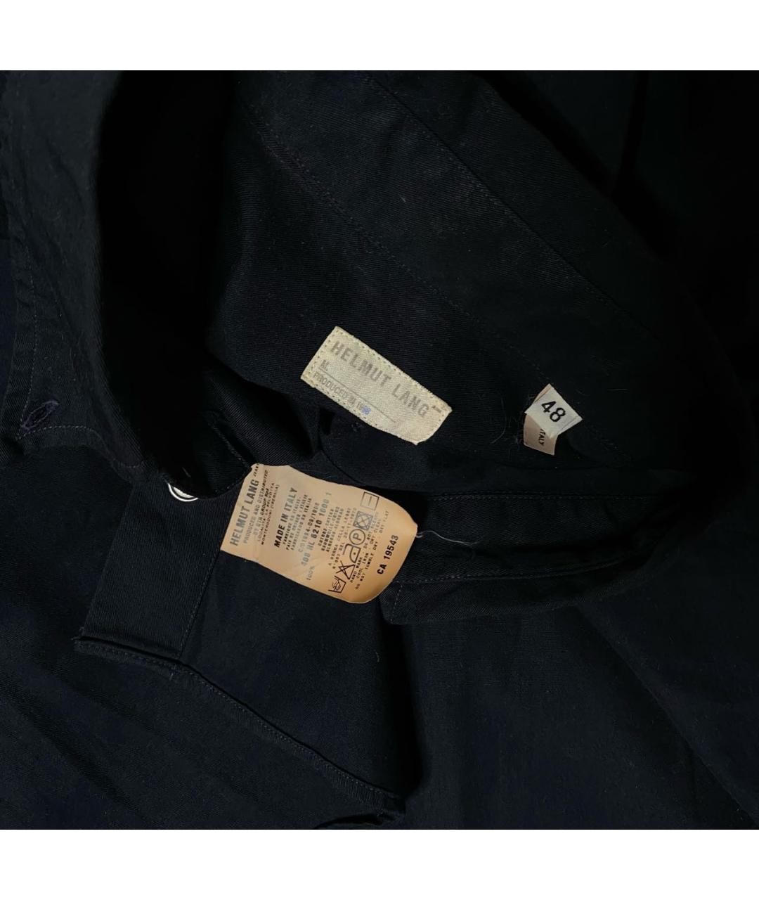 HELMUT LANG Черная хлопковая классическая рубашка, фото 8