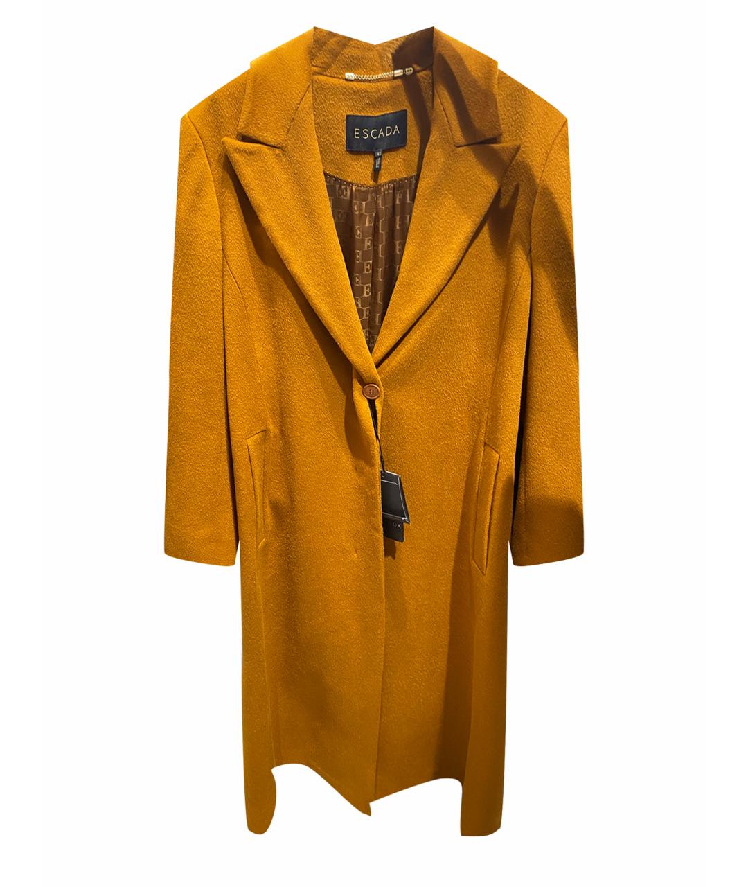 ESCADA Горчичное шерстяное пальто, фото 1