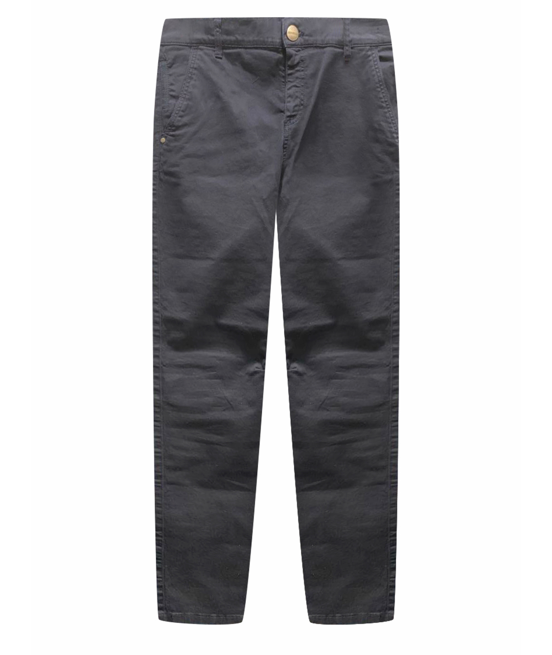 BIKKEMBERGS Темно-синие хлопко-эластановые прямые джинсы, фото 1