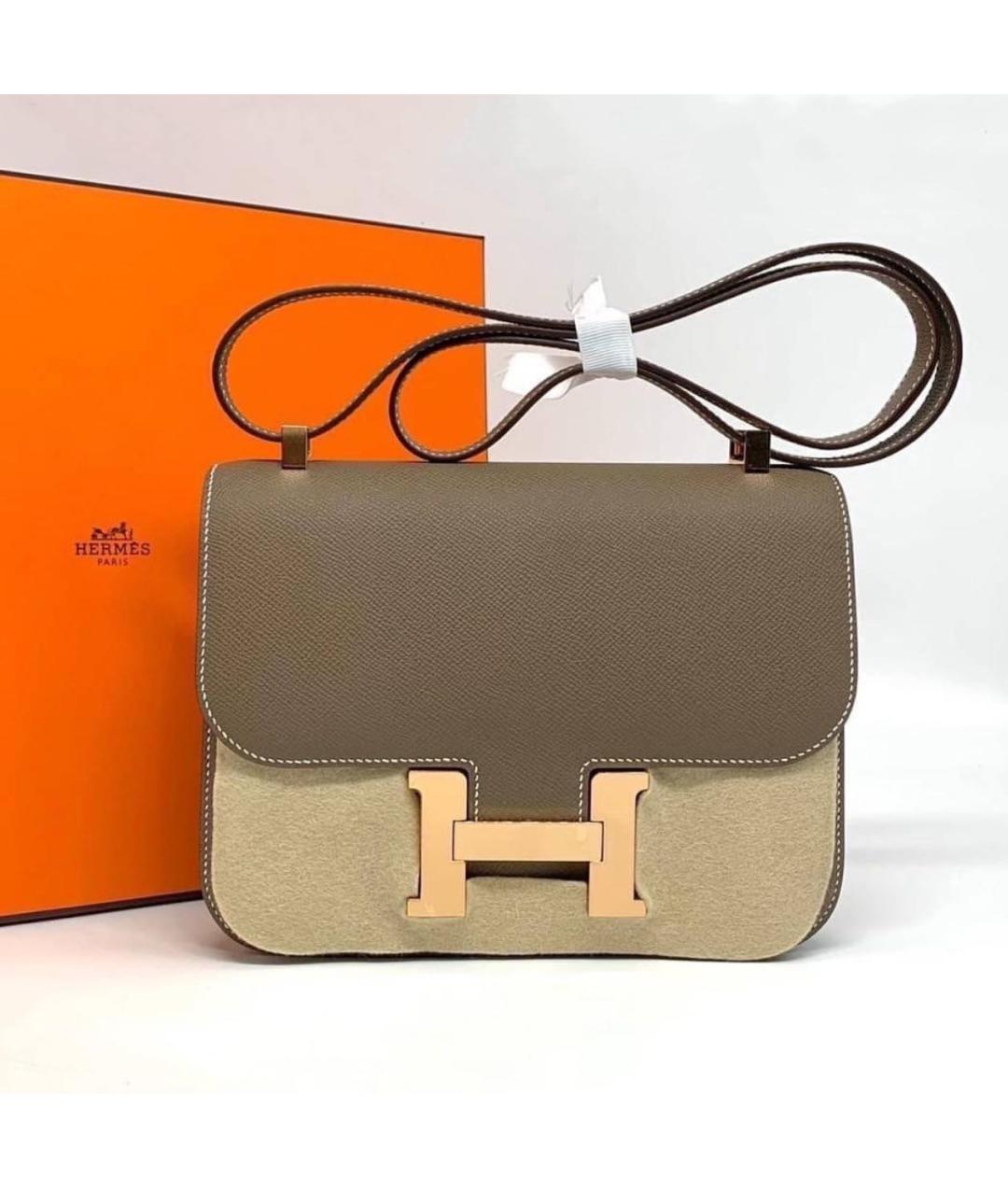 HERMES PRE-OWNED Коричневая кожаная сумка через плечо, фото 7