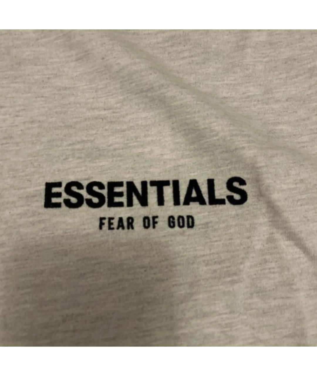 FEAR OF GOD ESSENTIALS Черная хлопковая футболка, фото 2