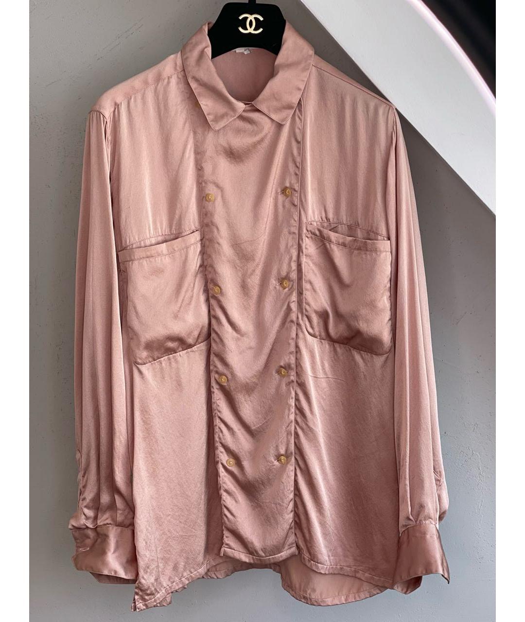 JIL SANDER Розовая шелковая блузы, фото 8