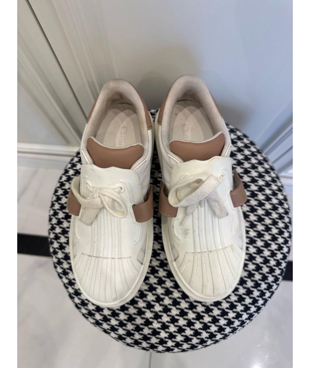 CHRISTIAN DIOR Белые кожаные кеды, фото 3