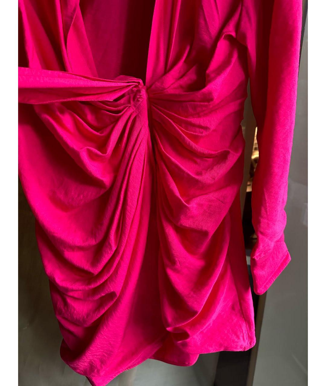 JACQUEMUS Розовое коктейльное платье, фото 4