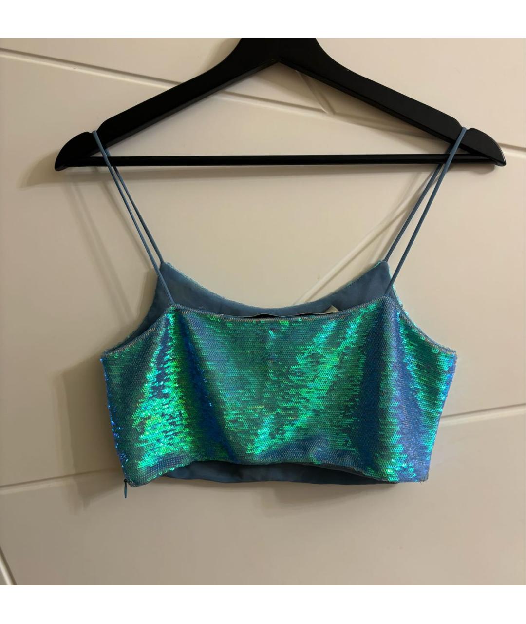 OFF-WHITE Бирюзовая майка, фото 2