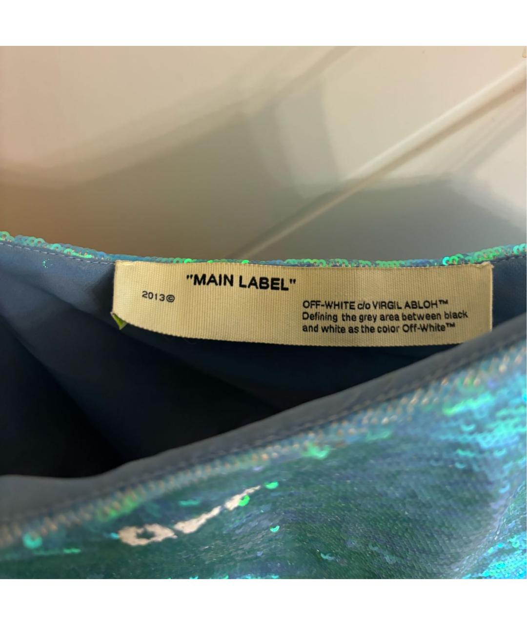 OFF-WHITE Бирюзовая майка, фото 3