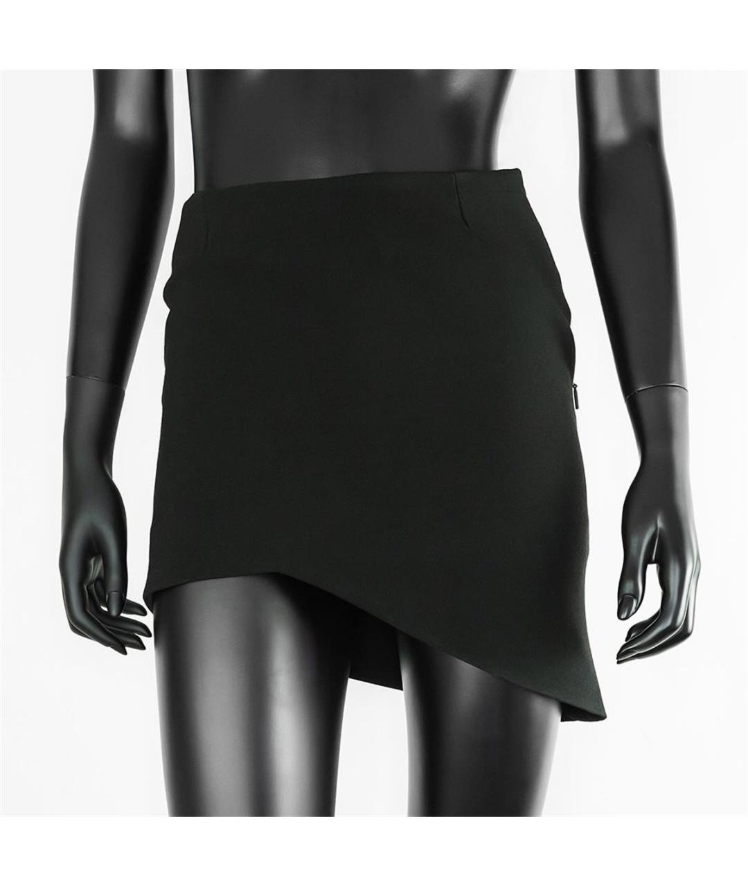 SAINT LAURENT Черная юбка мини, фото 2