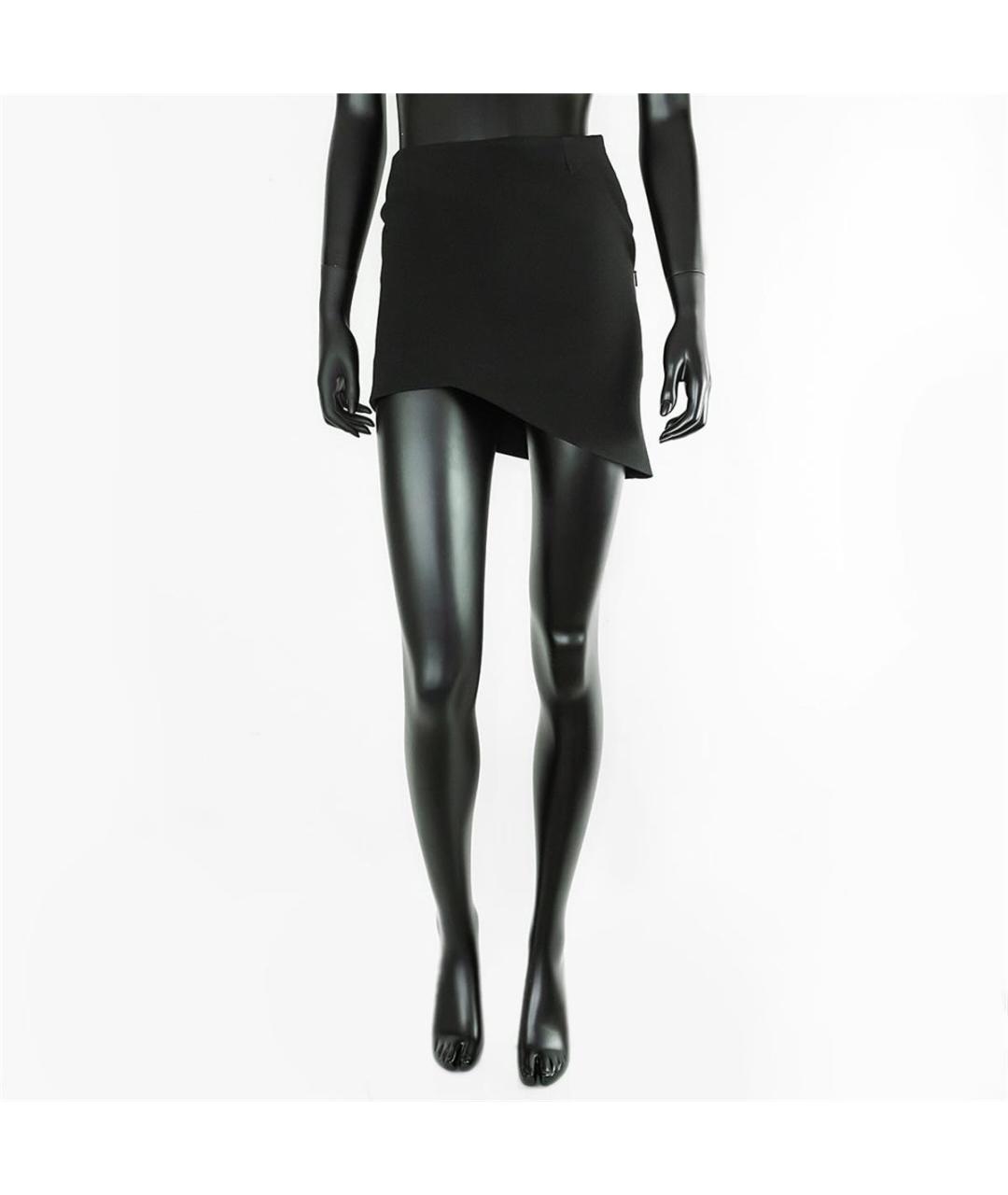 SAINT LAURENT Черная юбка мини, фото 4