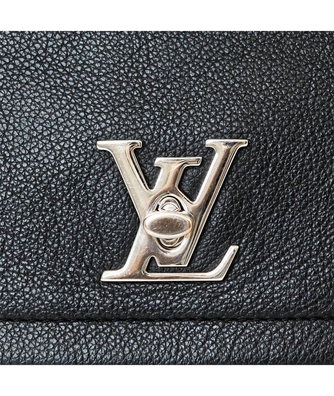 LOUIS VUITTON PRE-OWNED Черная кожаная сумка через плечо, фото 2