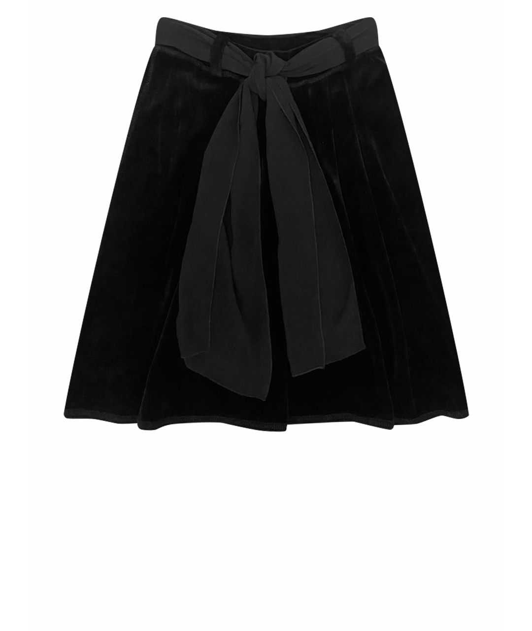 SONIA RYKIEL Черная бархатная юбка миди, фото 1