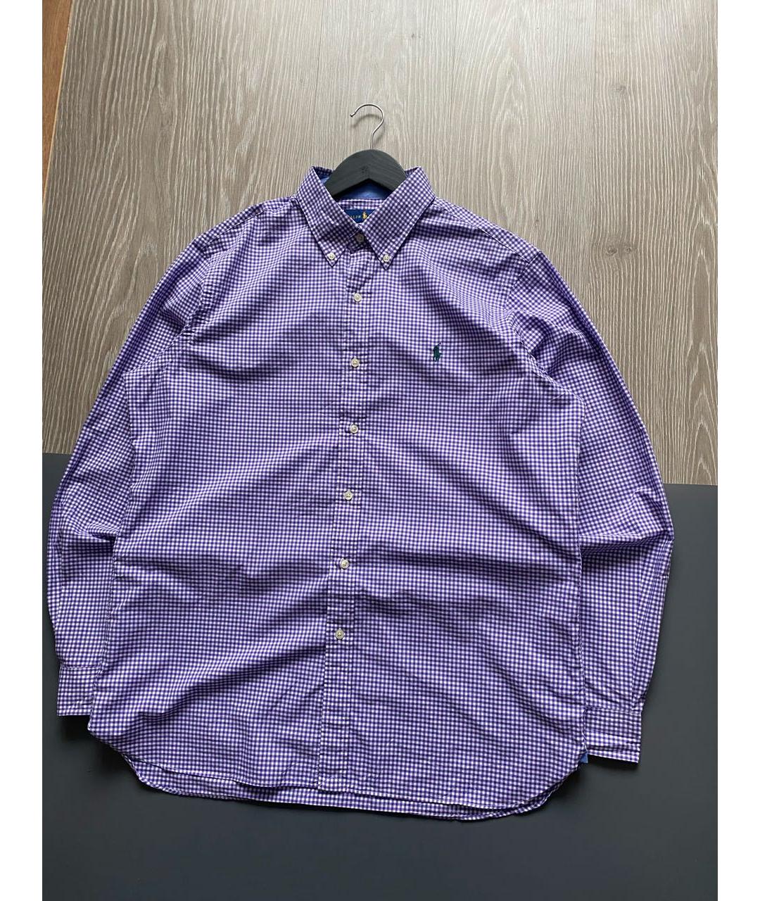 POLO RALPH LAUREN Фиолетовая хлопковая классическая рубашка, фото 2
