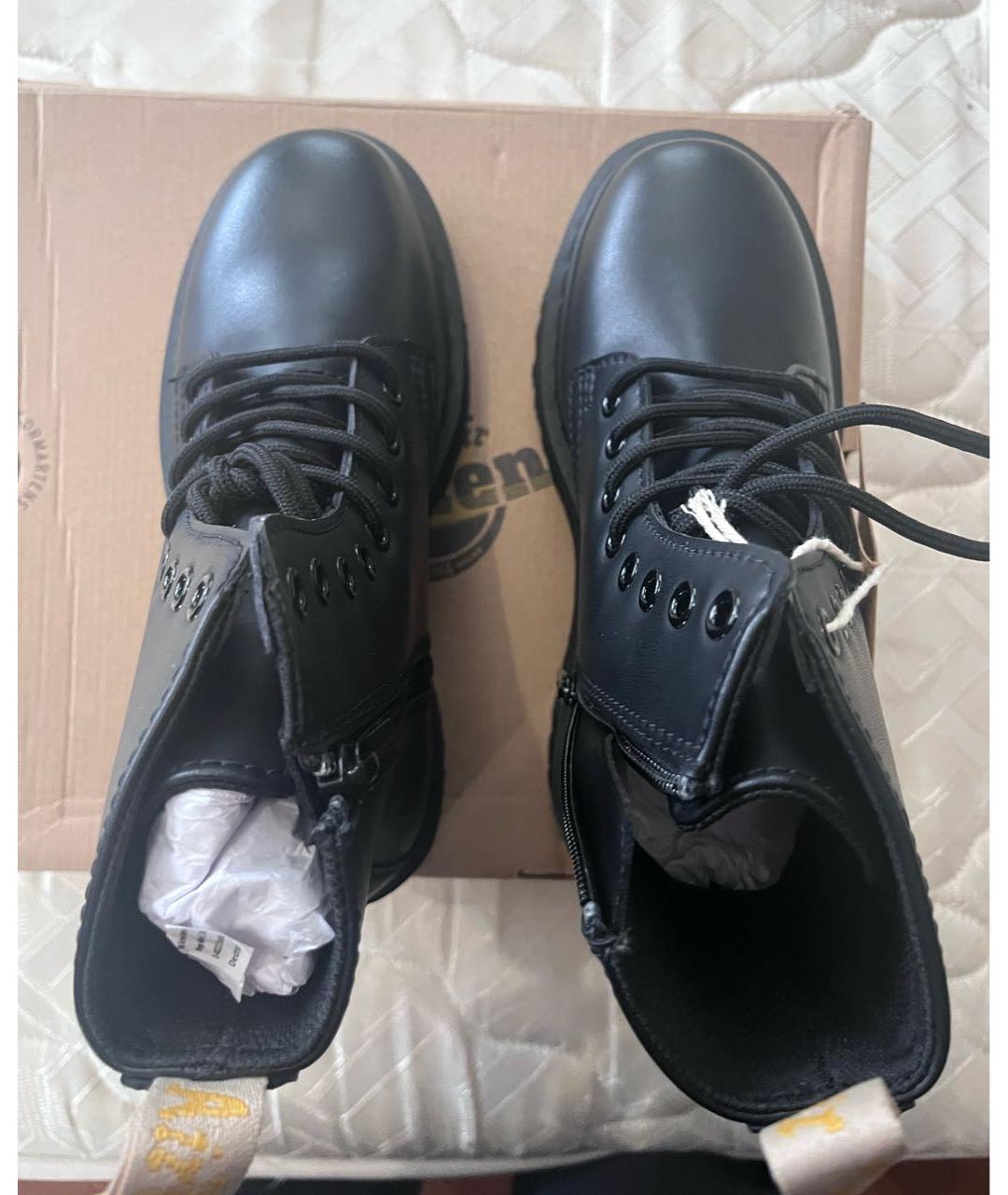 DR. MARTENS Черные кожаные ботинки, фото 3