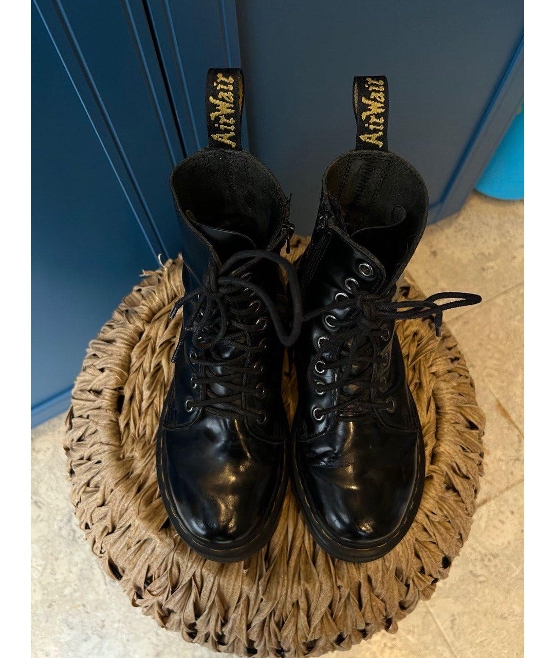 DR. MARTENS Черные ботинки из лакированной кожи, фото 2