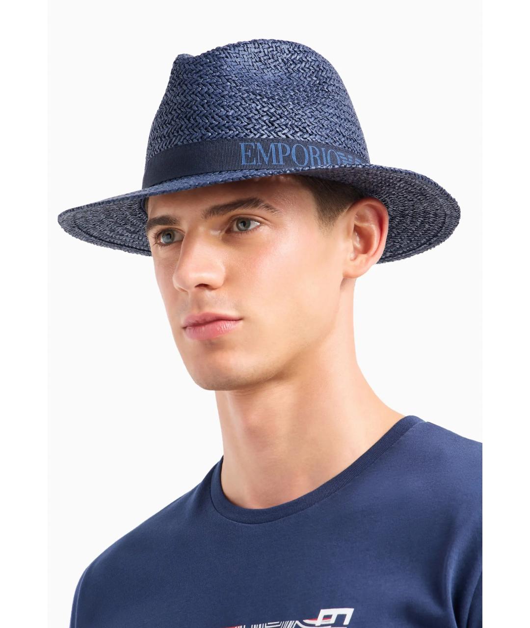 EMPORIO ARMANI Синяя шляпа, фото 3