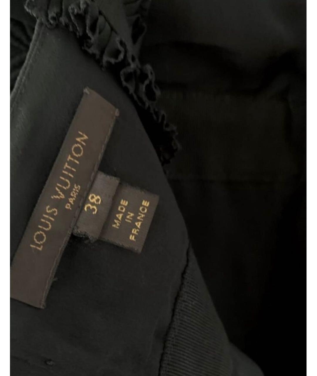 LOUIS VUITTON PRE-OWNED Черное шелковое коктейльное платье, фото 3