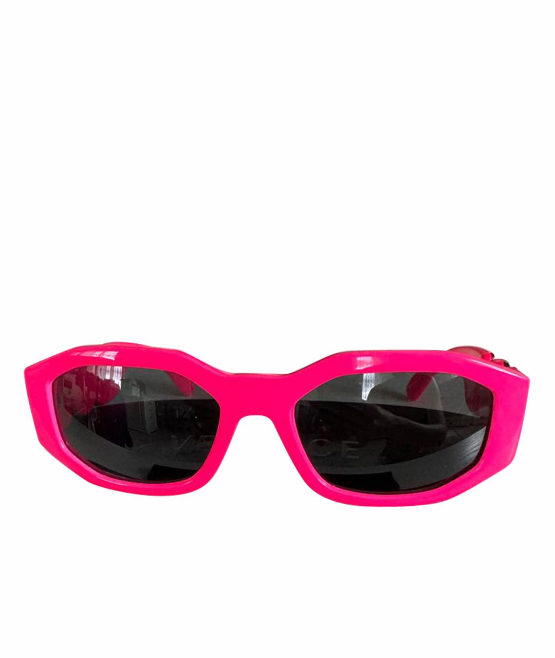 VERSACE Розовые пластиковые солнцезащитные очки, фото 1