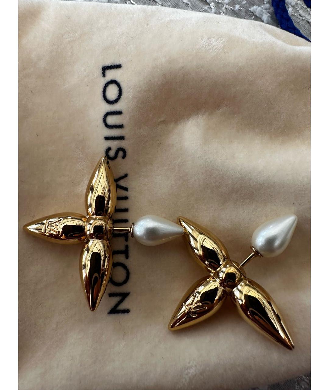 LOUIS VUITTON PRE-OWNED Золотые позолоченные серьги, фото 3
