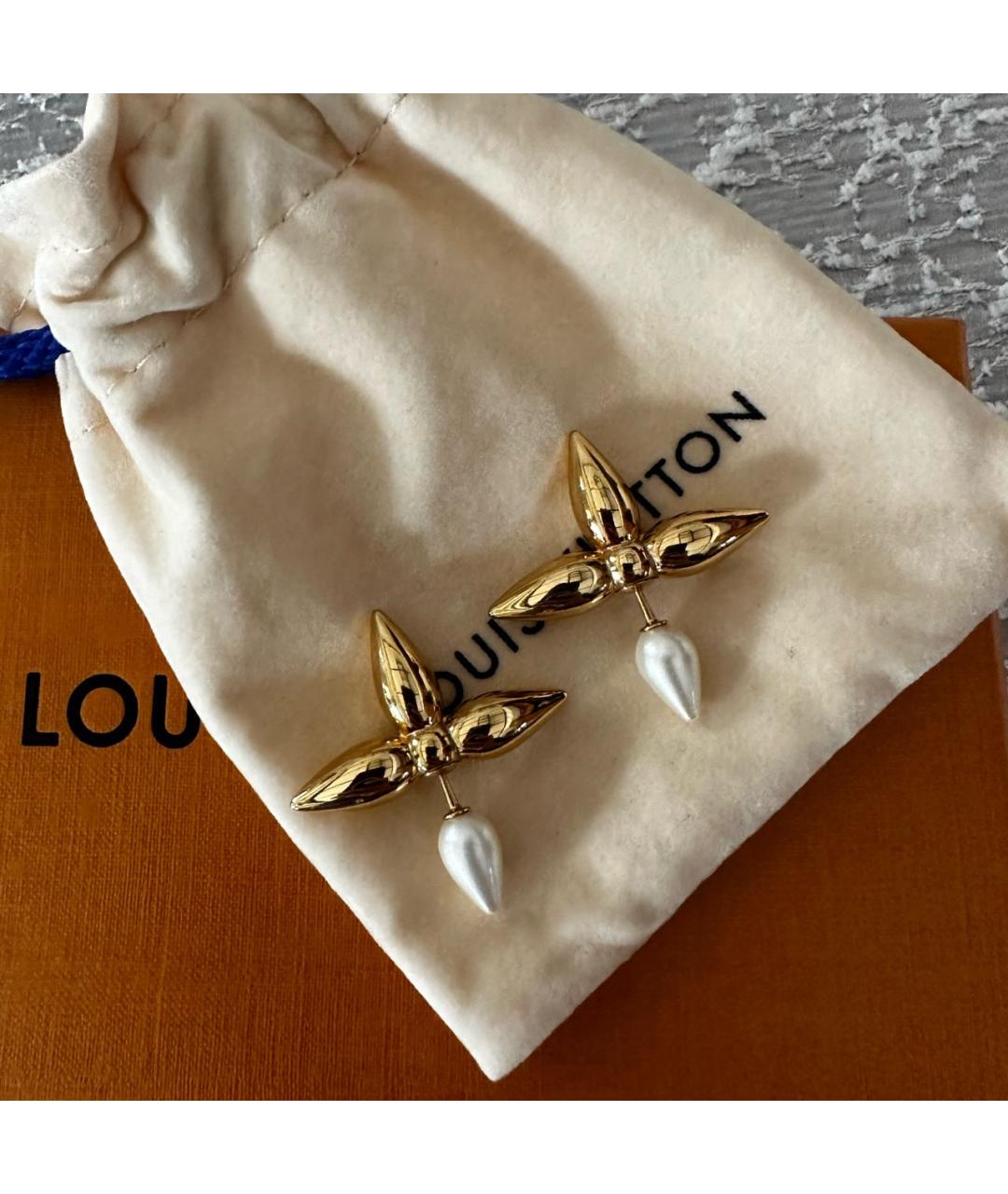 LOUIS VUITTON PRE-OWNED Золотые позолоченные серьги, фото 2