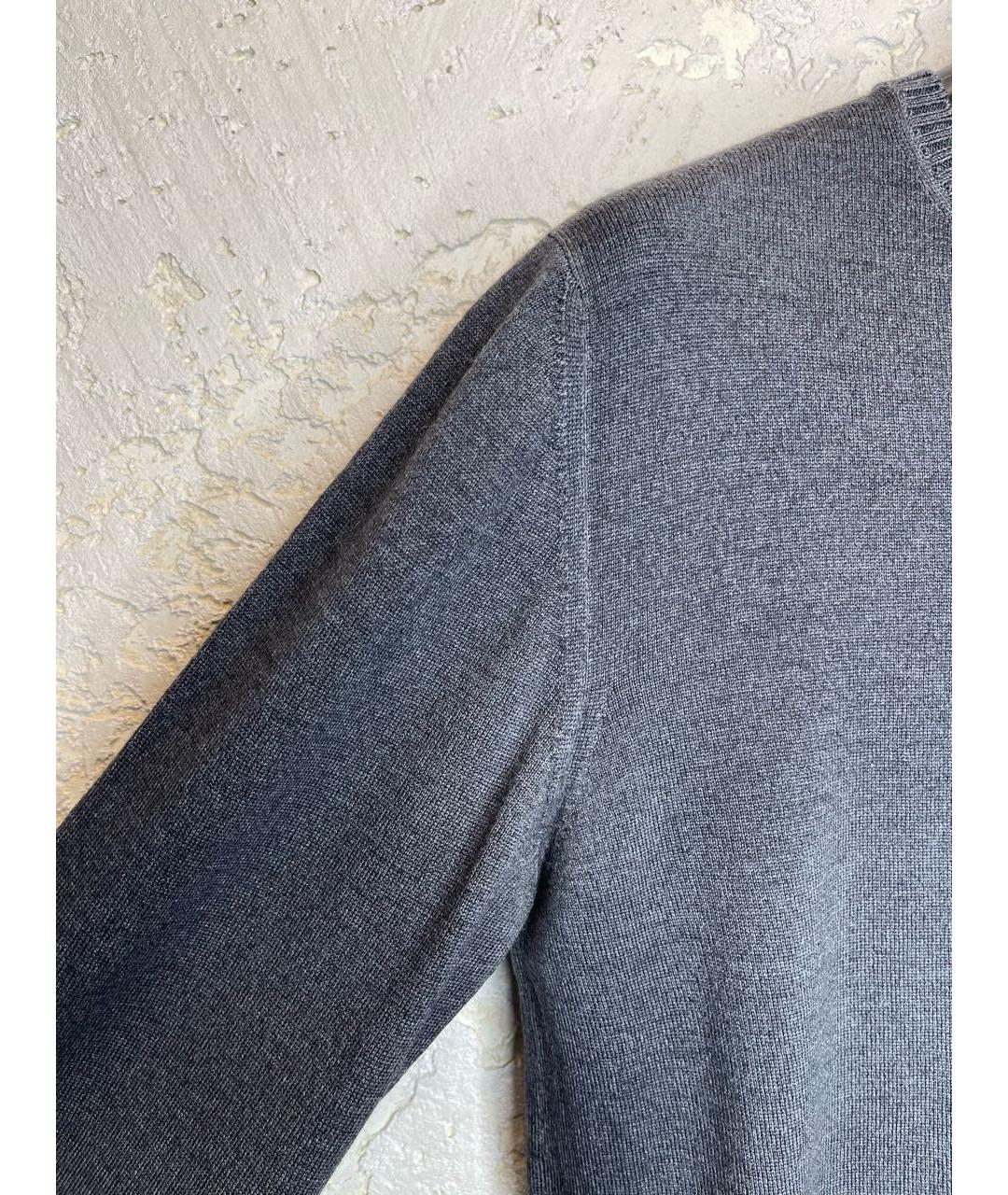 FEDELI Серый шерстяной джемпер / свитер, фото 4