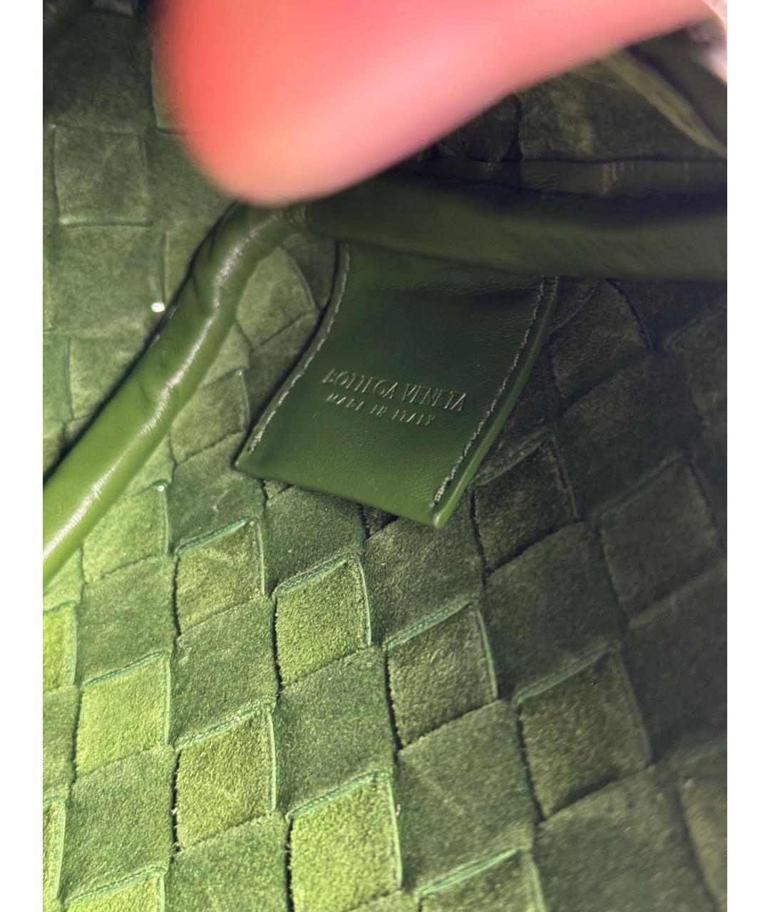 BOTTEGA VENETA Зеленая кожаная поясная сумка, фото 9