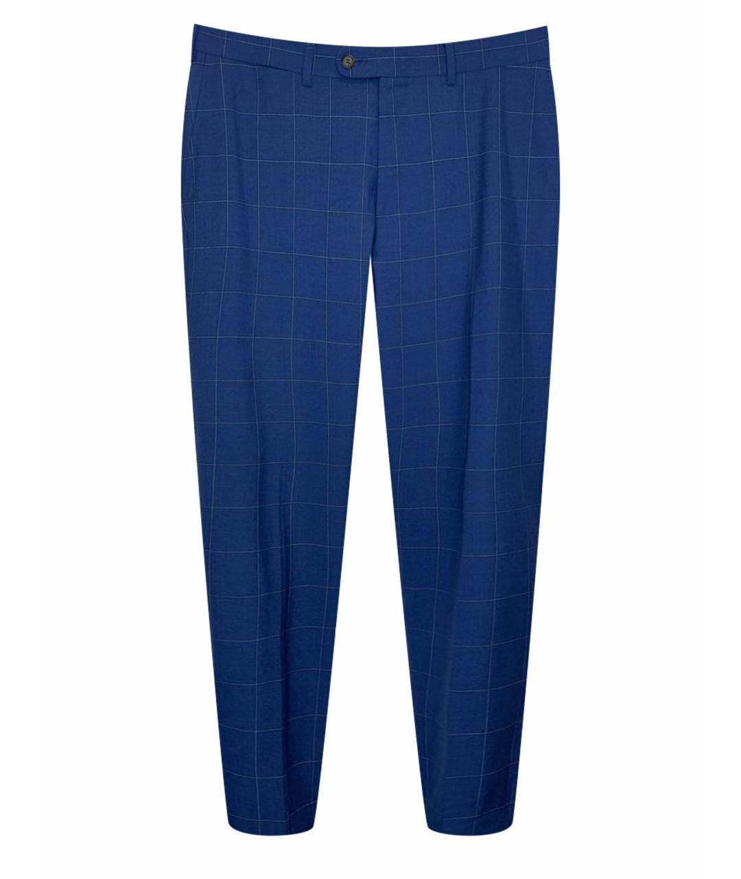 SUITSUPPLY Синие шерстяные классические брюки, фото 1