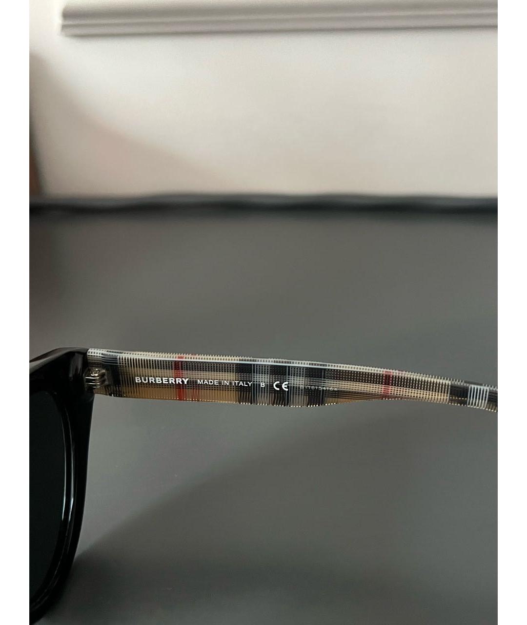 BURBERRY Черные металлические солнцезащитные очки, фото 5