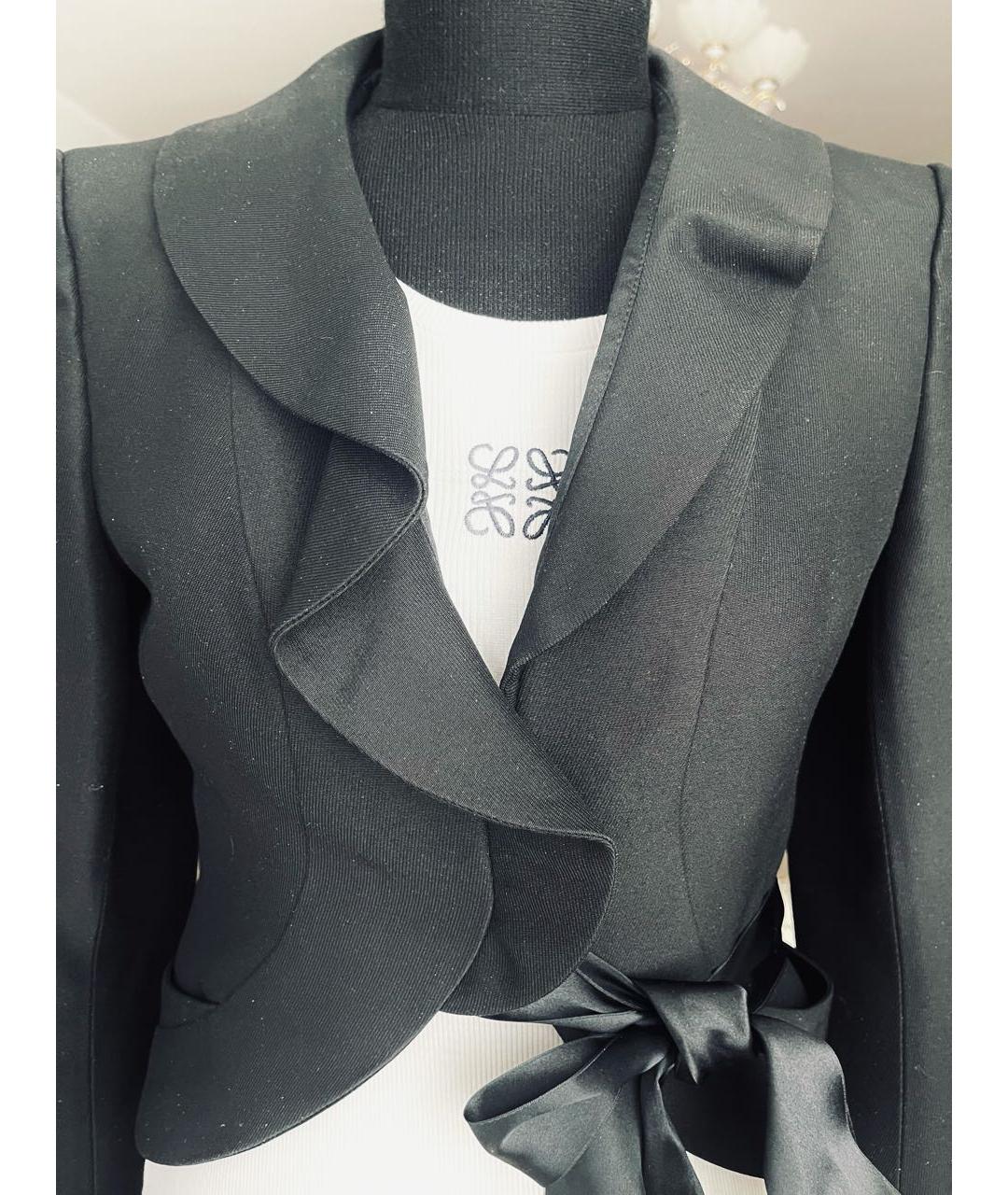 EMANUEL UNGARO Черный шерстяной жакет/пиджак, фото 5