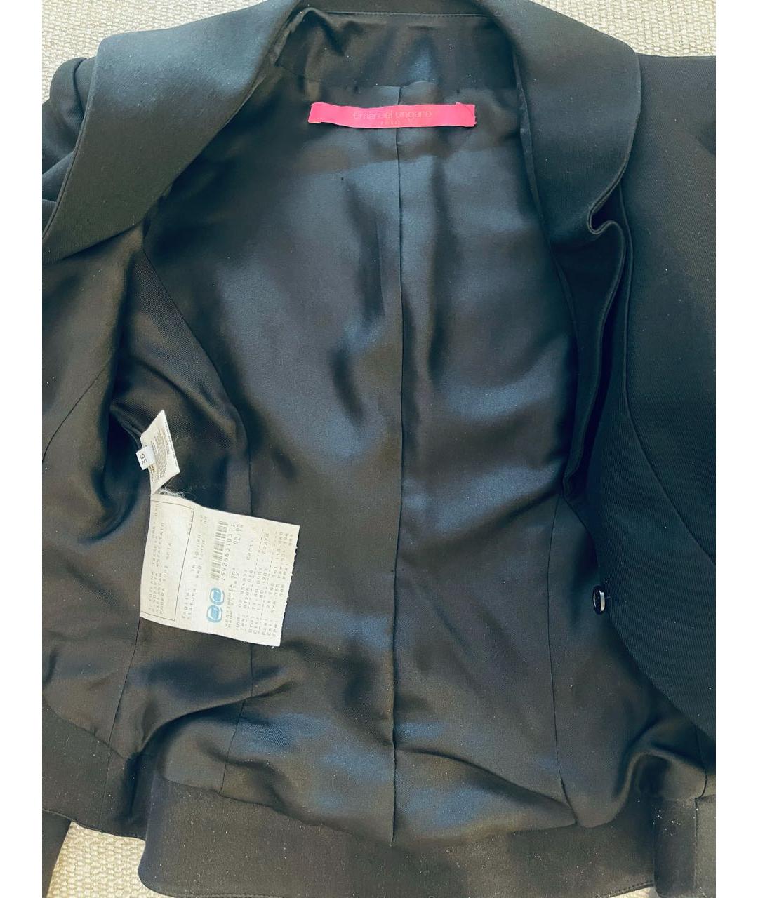 EMANUEL UNGARO Черный шерстяной жакет/пиджак, фото 3