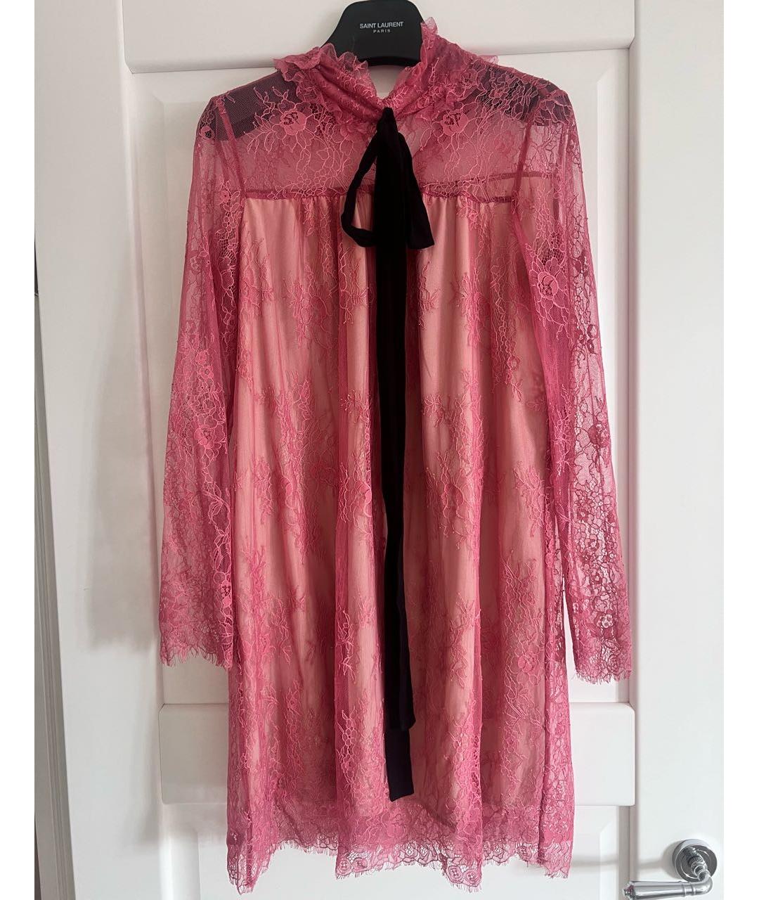 TWIN-SET Розовое полиамидовое коктейльное платье, фото 6