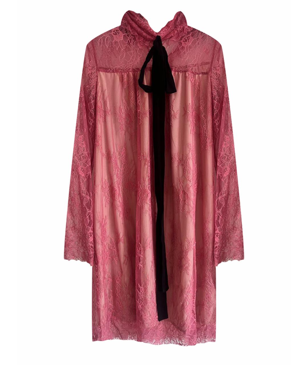 TWIN-SET Розовое полиамидовое коктейльное платье, фото 1