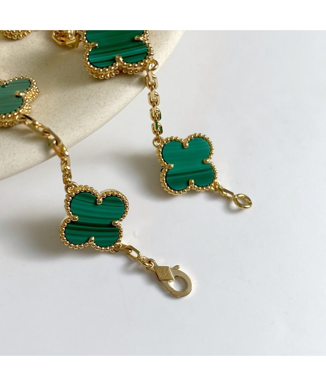 VAN CLEEF & ARPELS Зеленый браслет из желтого золота, фото 4