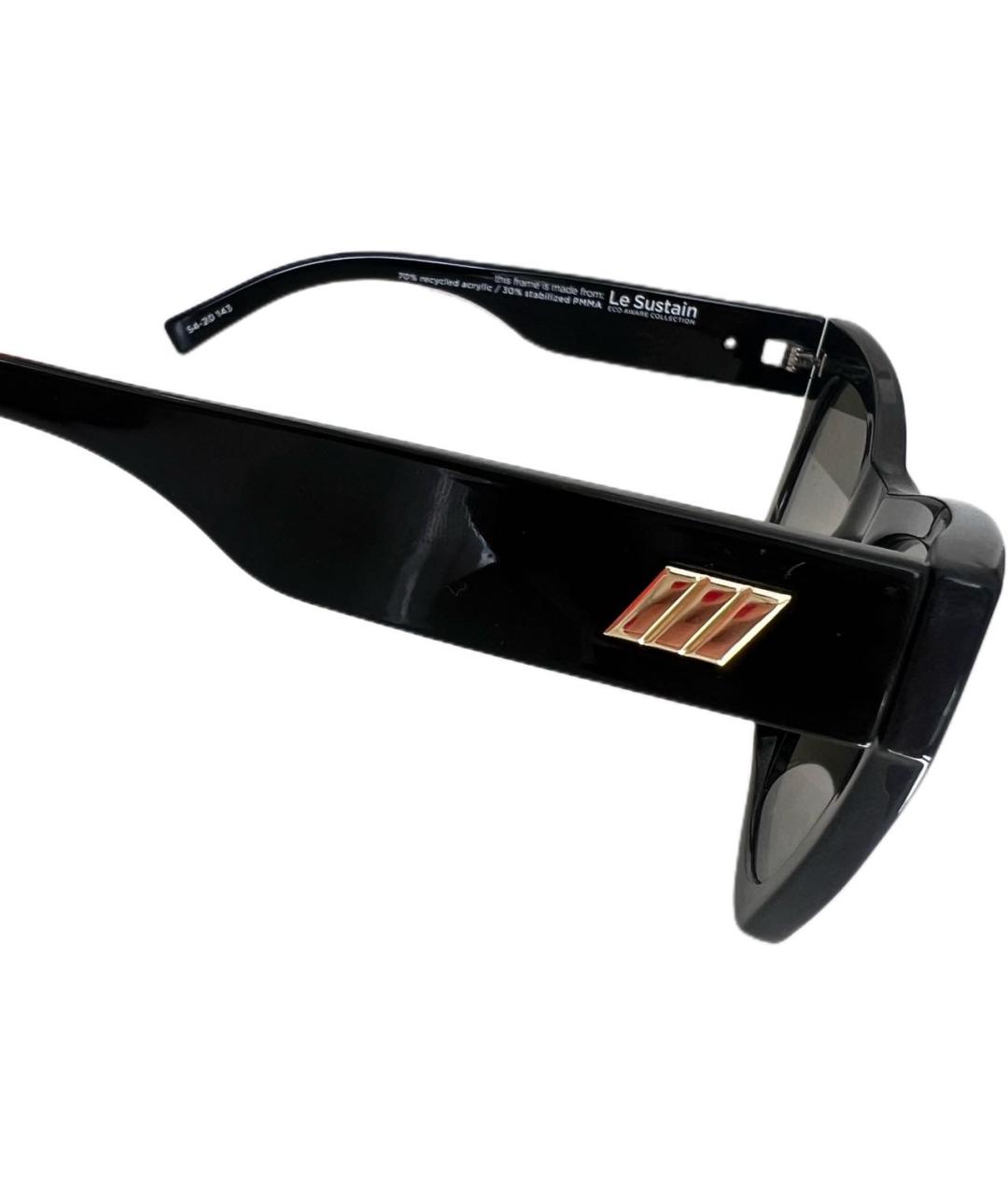 LE SPECS Черные пластиковые солнцезащитные очки, фото 3